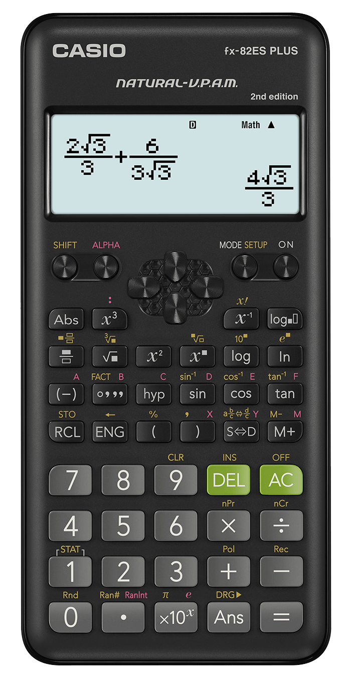 Casio FX-82ES Plus-2 Scientific Calculator 2nd Edition